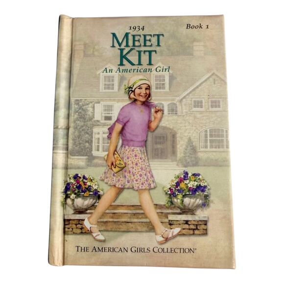 American Girl Kit Doll Mini Cloth Body Meet Outfit Barrette Skirt Shoes Book Bag - Picture 3 of 8